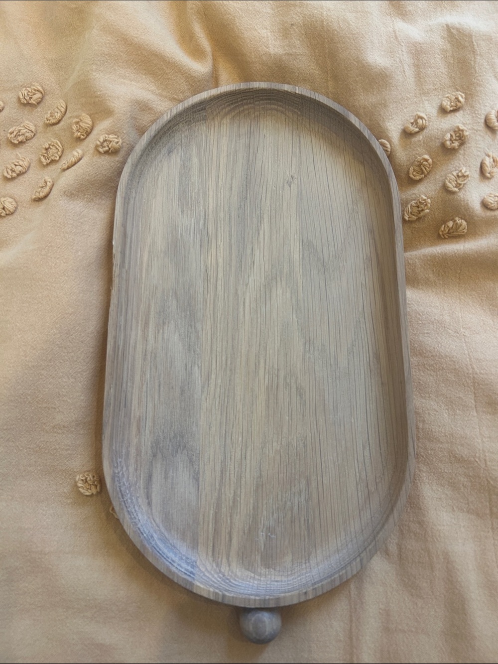 Wooden Oval Tray - Natural Light Brown